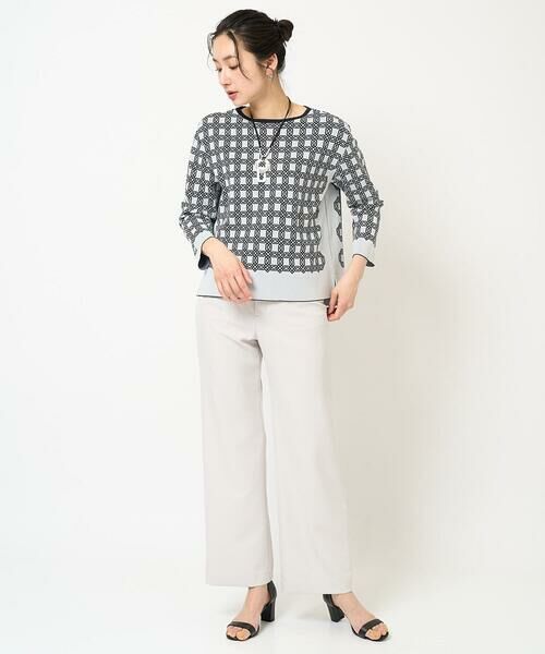 GEORGES RECH / ジョルジュ・レッシュ ニット・セーター | [日本製]裏カノコストレッチジャカード8分袖ニット | 詳細11