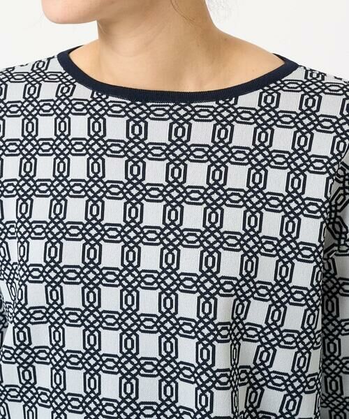 GEORGES RECH / ジョルジュ・レッシュ ニット・セーター | [日本製]裏カノコストレッチジャカード8分袖ニット | 詳細7