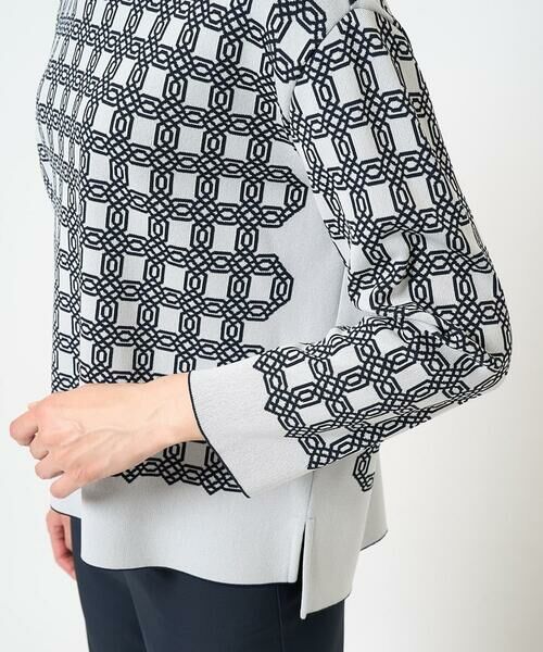 GEORGES RECH / ジョルジュ・レッシュ ニット・セーター | [日本製]裏カノコストレッチジャカード8分袖ニット | 詳細8