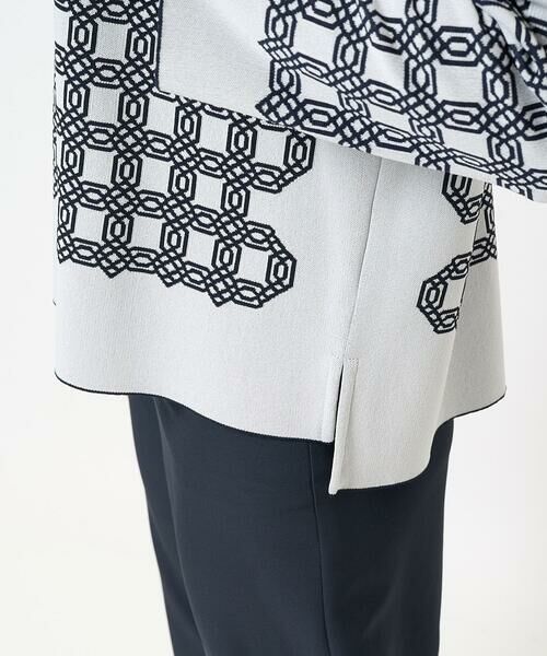 GEORGES RECH / ジョルジュ・レッシュ ニット・セーター | [日本製]裏カノコストレッチジャカード8分袖ニット | 詳細9
