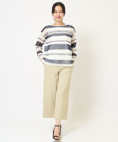 GEORGES RECH / ジョルジュ・レッシュ ニット・セーター | メッシュボーダー8分袖ニット | 詳細16