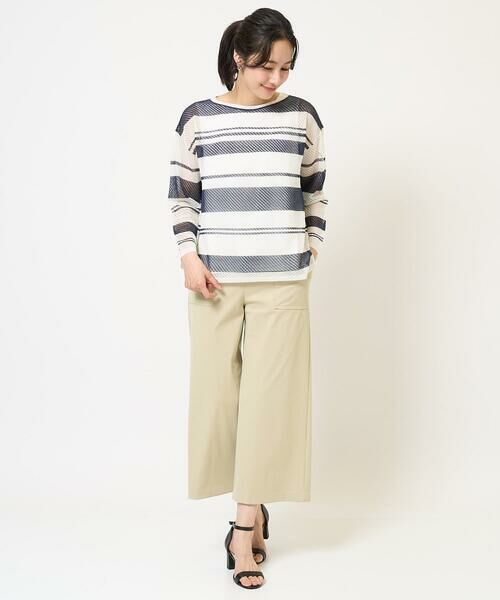 GEORGES RECH / ジョルジュ・レッシュ ニット・セーター | メッシュボーダー8分袖ニット | 詳細17