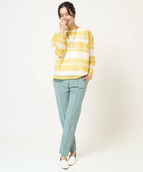 GEORGES RECH / ジョルジュ・レッシュ ニット・セーター | メッシュボーダー8分袖ニット | 詳細20