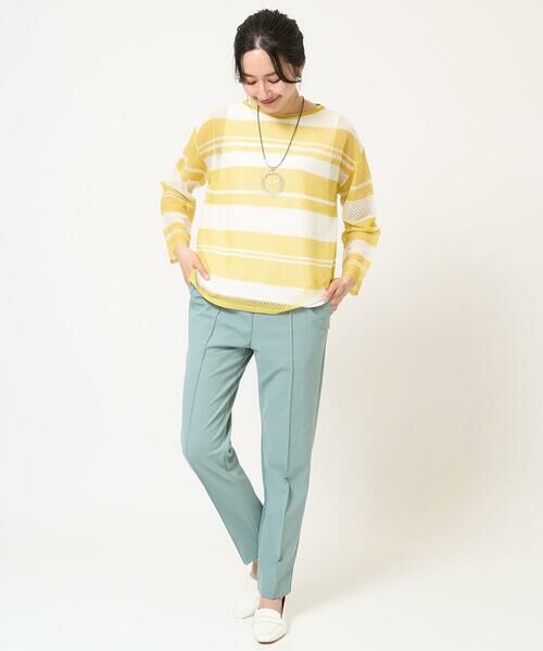 GEORGES RECH / ジョルジュ・レッシュ ニット・セーター | メッシュボーダー8分袖ニット | 詳細21