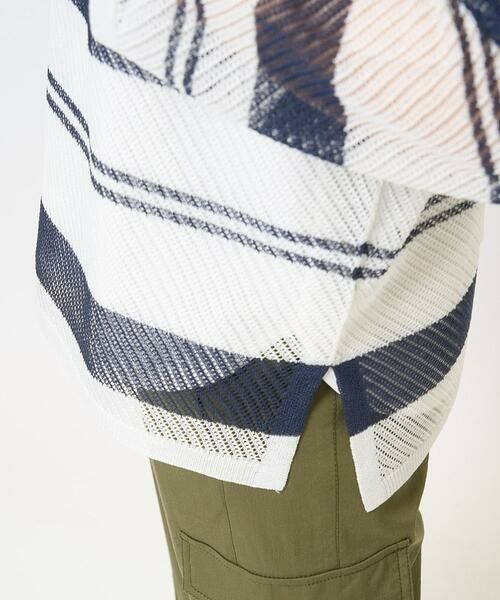 GEORGES RECH / ジョルジュ・レッシュ ニット・セーター | メッシュボーダー8分袖ニット | 詳細8