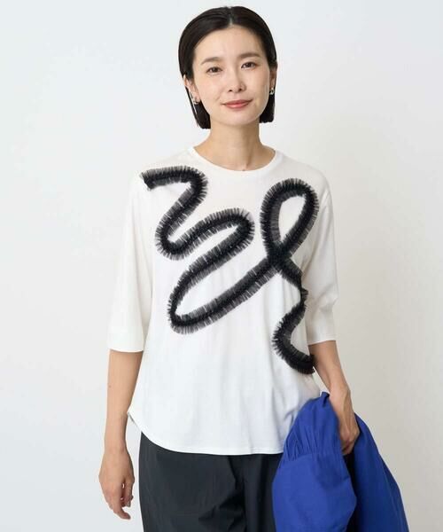 GEORGES RECH / ジョルジュ・レッシュ カットソー | チュールテープラインカットソー | 詳細2