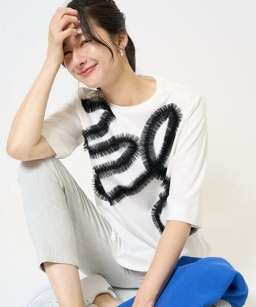 GEORGES RECH / ジョルジュ・レッシュ カットソー | チュールテープラインカットソー | 詳細3