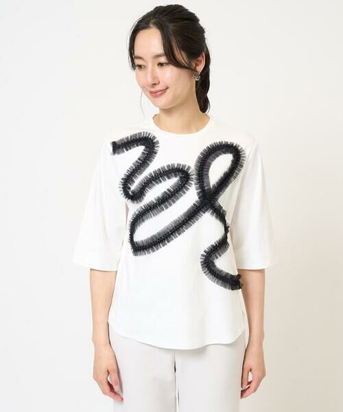 GEORGES RECH / ジョルジュ・レッシュ カットソー | チュールテープラインカットソー | 詳細5