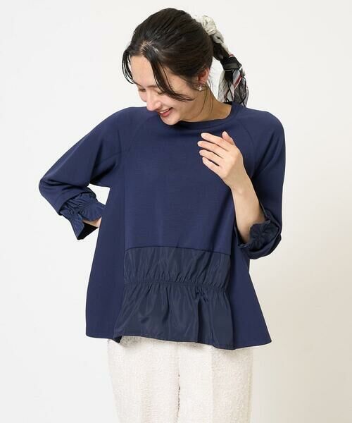 GEORGES RECH / ジョルジュ・レッシュ カットソー | シャーリングタフタダンボールコンビプルオーバー | 詳細3