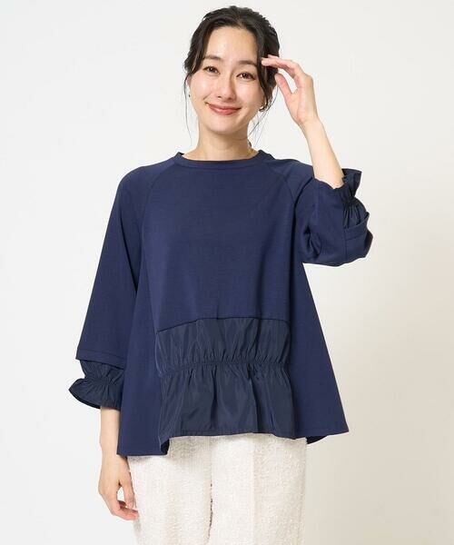 GEORGES RECH / ジョルジュ・レッシュ カットソー | シャーリングタフタダンボールコンビプルオーバー | 詳細4