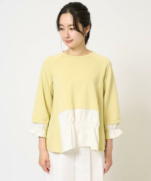 GEORGES RECH / ジョルジュ・レッシュ カットソー | シャーリングタフタダンボールコンビプルオーバー | 詳細5