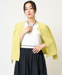 GEORGES RECH / ジョルジュ・レッシュ カーディガン・ボレロ | [アンサンブル対応]ガーター編クルーネックカーディガン