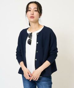 GEORGES RECH / ジョルジュ・レッシュ カーディガン・ボレロ | [アンサンブル対応]ガーター編クルーネックカーディガン