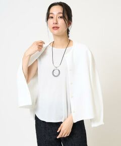 GEORGES RECH / ジョルジュ・レッシュ カーディガン・ボレロ | [アンサンブル対応]ガーター編クルーネックカーディガン