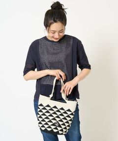 GEORGES RECH / ジョルジュ・レッシュ トートバッグ | 幾何プリントニットバッグ