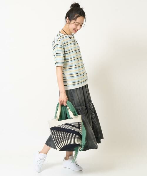 GEORGES RECH / ジョルジュ・レッシュ トートバッグ | 幾何プリントニットバッグ | 詳細16