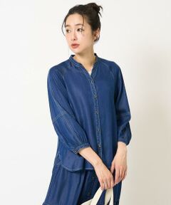 GEORGES RECH / ジョルジュ・レッシュ シャツ・ブラウス | ライトデニムランタンスリーブブラウス