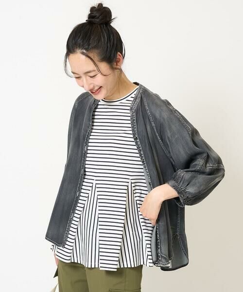 GEORGES RECH / ジョルジュ・レッシュ シャツ・ブラウス | ライトデニムランタンスリーブブラウス | 詳細2