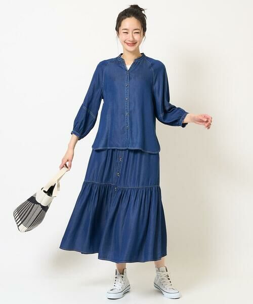 GEORGES RECH / ジョルジュ・レッシュ シャツ・ブラウス | ライトデニムランタンスリーブブラウス | 詳細20