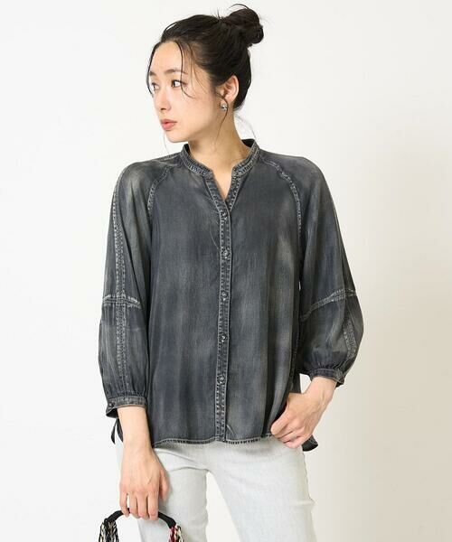 GEORGES RECH / ジョルジュ・レッシュ シャツ・ブラウス | ライトデニムランタンスリーブブラウス | 詳細4