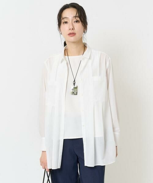 GEORGES RECH / ジョルジュ・レッシュ シャツ・ブラウス | [日本製]サンディーローンタックシャツブラウス | 詳細1