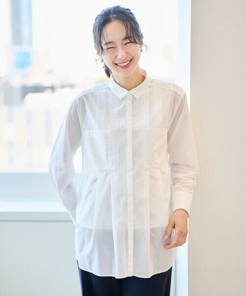 GEORGES RECH / ジョルジュ・レッシュ シャツ・ブラウス | [日本製]サンディーローンタックシャツブラウス | 詳細3