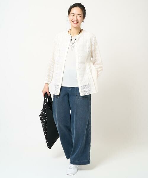 GEORGES RECH / ジョルジュ・レッシュ シャツ・ブラウス | 幾何ボーダーレースプリーツブラウス | 詳細12