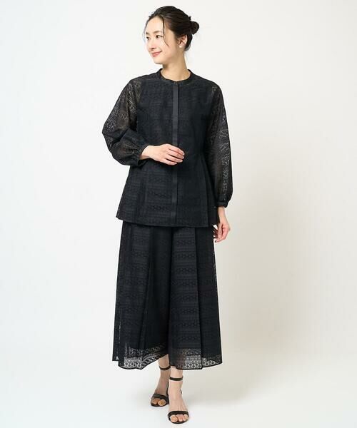 GEORGES RECH / ジョルジュ・レッシュ シャツ・ブラウス | 幾何ボーダーレースプリーツブラウス | 詳細16