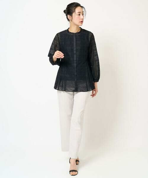 GEORGES RECH / ジョルジュ・レッシュ シャツ・ブラウス | 幾何ボーダーレースプリーツブラウス | 詳細18