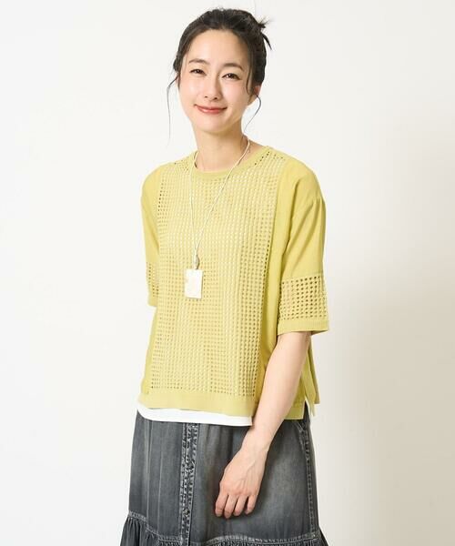 GEORGES RECH / ジョルジュ・レッシュ ニット・セーター | ソフトローン透かし編ニットプルオーバー | 詳細3