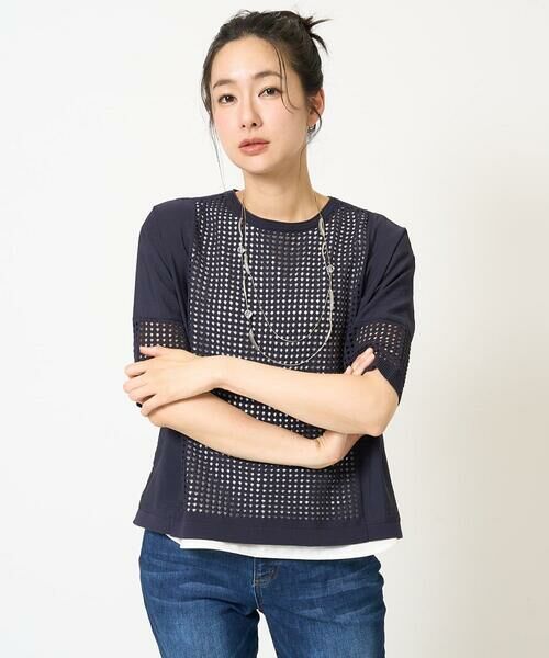 GEORGES RECH / ジョルジュ・レッシュ ニット・セーター | ソフトローン透かし編ニットプルオーバー | 詳細5