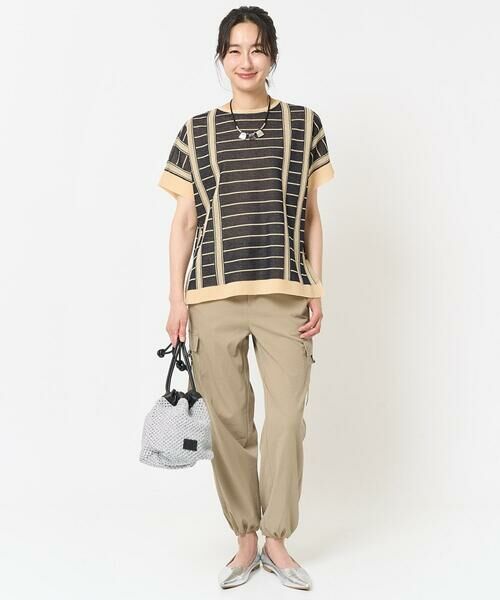 GEORGES RECH / ジョルジュ・レッシュ ニット・セーター | ジャガードストライプ幾何柄シアーニット | 詳細11