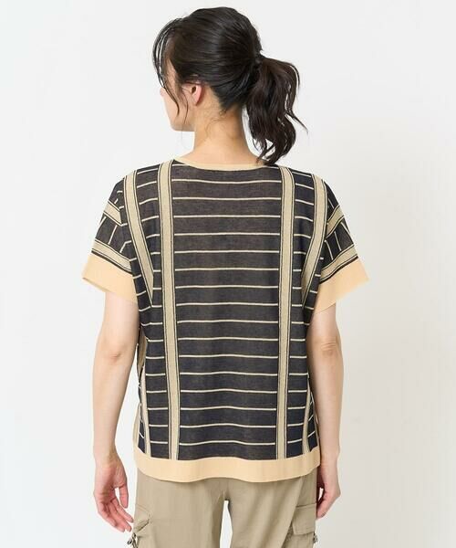 GEORGES RECH / ジョルジュ・レッシュ ニット・セーター | ジャガードストライプ幾何柄シアーニット | 詳細5