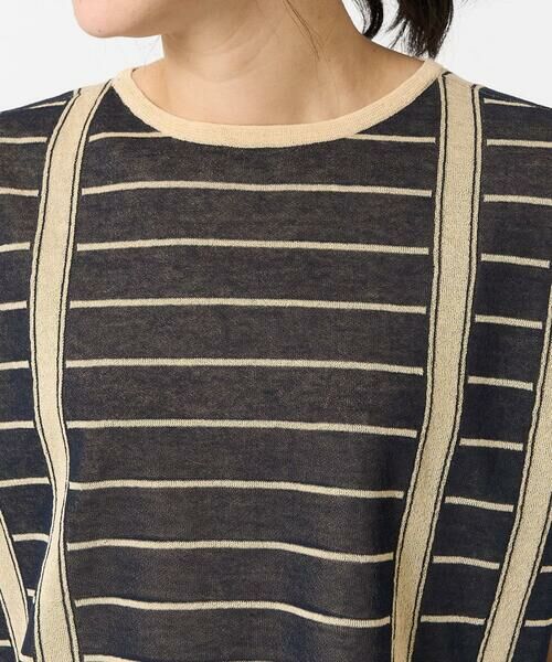 GEORGES RECH / ジョルジュ・レッシュ ニット・セーター | ジャガードストライプ幾何柄シアーニット | 詳細6