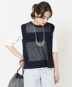 GEORGES RECH / ジョルジュ・レッシュ ベスト | [新色追加]バックスリットメッシュニットベスト