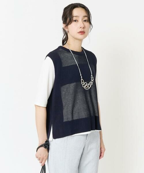 GEORGES RECH / ジョルジュ・レッシュ ベスト | [新色追加]バックスリットメッシュニットベスト | 詳細5