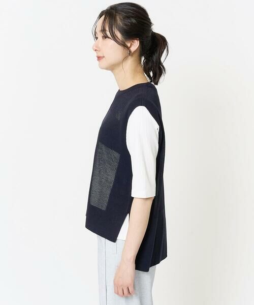 GEORGES RECH / ジョルジュ・レッシュ ベスト | [新色追加]バックスリットメッシュニットベスト | 詳細7