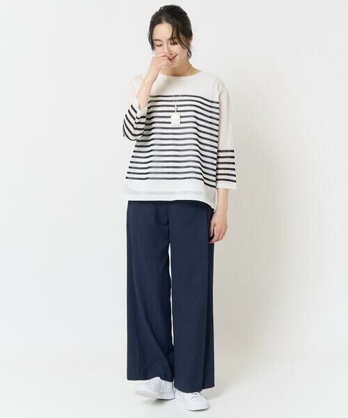 GEORGES RECH / ジョルジュ・レッシュ ニット・セーター | [吸湿速乾]シアーボーダーボートネックラメニット | 詳細15