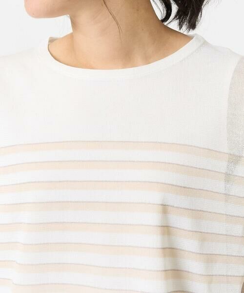 GEORGES RECH / ジョルジュ・レッシュ ニット・セーター | [吸湿速乾]シアーボーダーボートネックラメニット | 詳細7