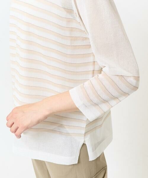 GEORGES RECH / ジョルジュ・レッシュ ニット・セーター | [吸湿速乾]シアーボーダーボートネックラメニット | 詳細8