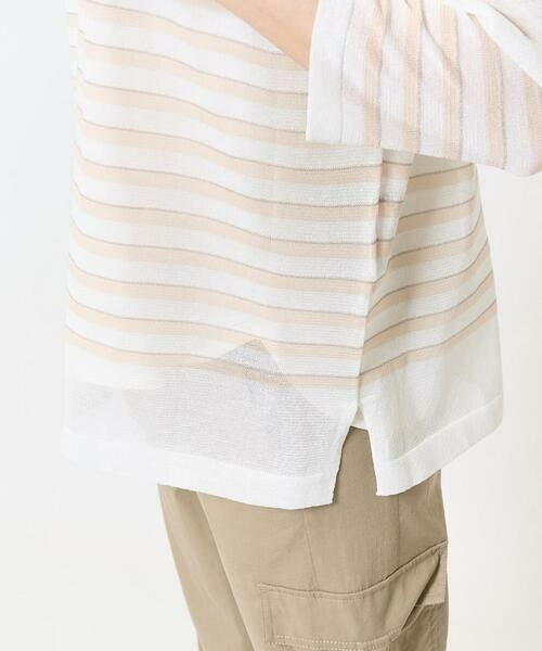 GEORGES RECH / ジョルジュ・レッシュ ニット・セーター | [吸湿速乾]シアーボーダーボートネックラメニット | 詳細9