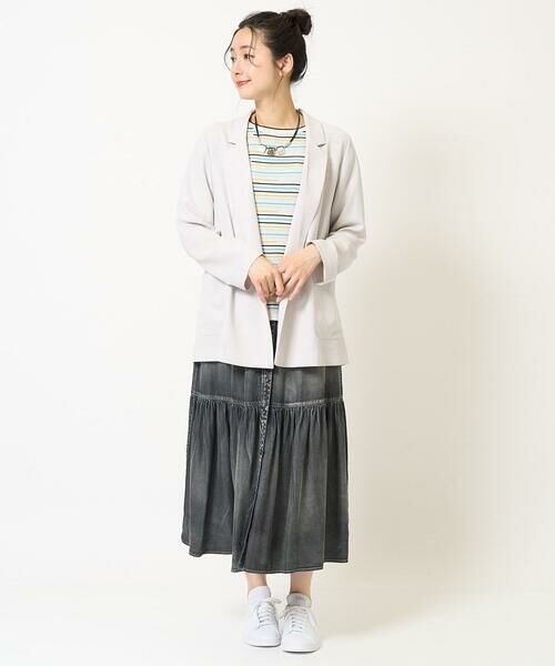 GEORGES RECH / ジョルジュ・レッシュ ロング・マキシ丈スカート | ライトデニムティアードスカート | 詳細13