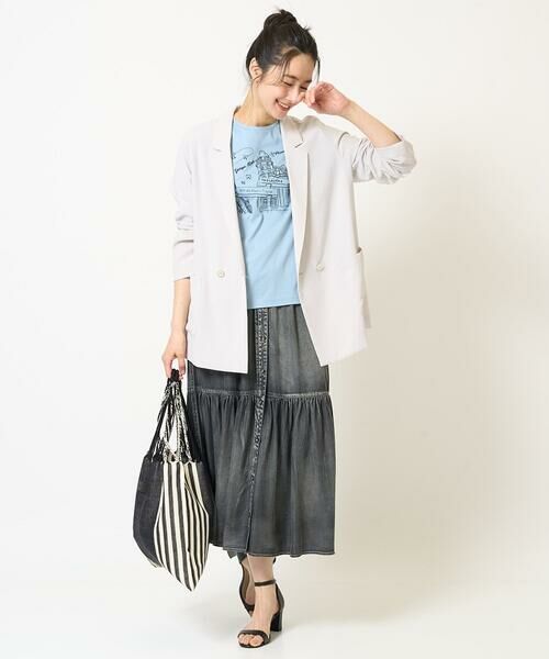 GEORGES RECH / ジョルジュ・レッシュ ロング・マキシ丈スカート | ライトデニムティアードスカート | 詳細15