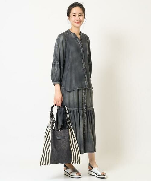 GEORGES RECH / ジョルジュ・レッシュ ロング・マキシ丈スカート | ライトデニムティアードスカート | 詳細19