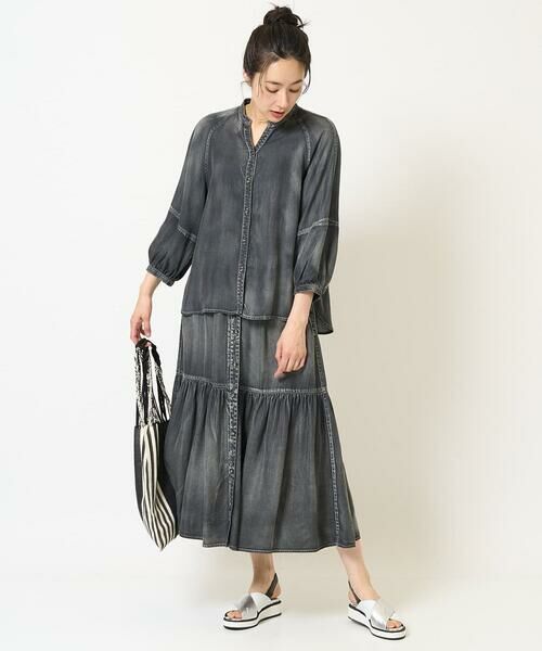GEORGES RECH / ジョルジュ・レッシュ ロング・マキシ丈スカート | ライトデニムティアードスカート | 詳細20