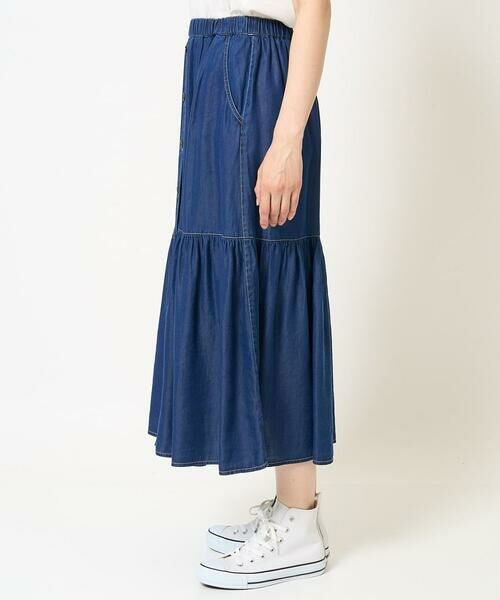 GEORGES RECH / ジョルジュ・レッシュ ロング・マキシ丈スカート | ライトデニムティアードスカート | 詳細3