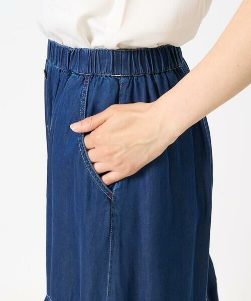 GEORGES RECH / ジョルジュ・レッシュ ロング・マキシ丈スカート | ライトデニムティアードスカート | 詳細6