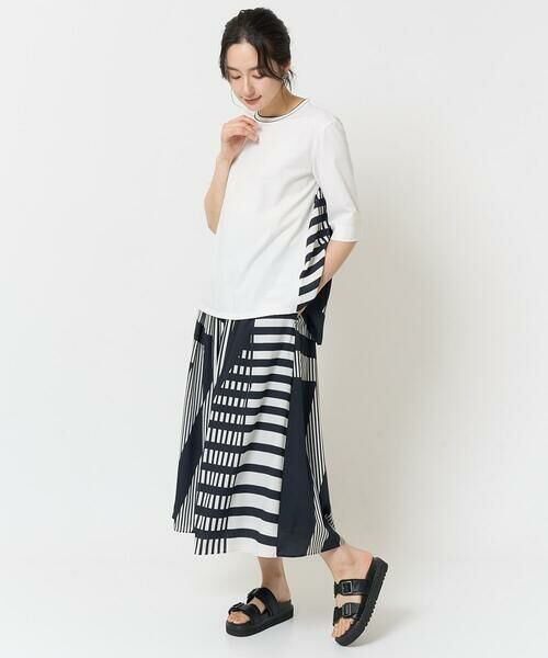 GEORGES RECH / ジョルジュ・レッシュ ロング・マキシ丈スカート | 幾何プリントタックフレアスカート | 詳細10