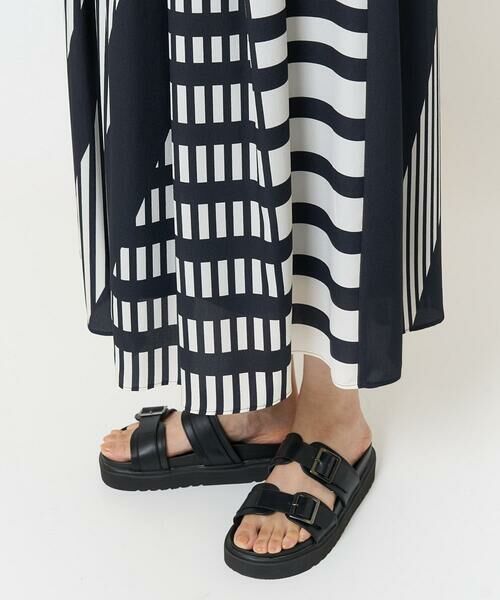 GEORGES RECH / ジョルジュ・レッシュ ロング・マキシ丈スカート | 幾何プリントタックフレアスカート | 詳細7