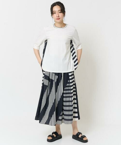 GEORGES RECH / ジョルジュ・レッシュ ロング・マキシ丈スカート | 幾何プリントタックフレアスカート | 詳細9